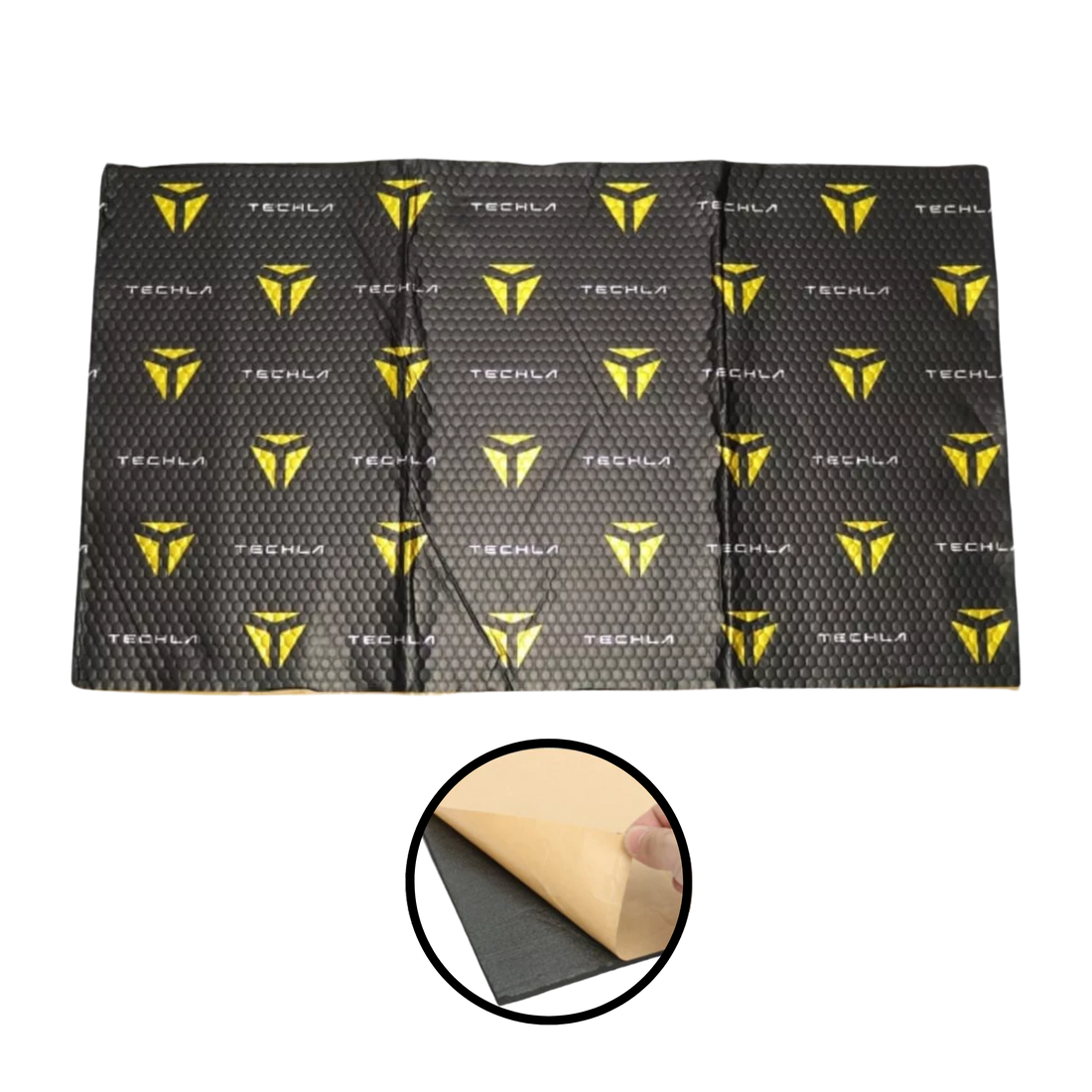 Lámina insonorizante Techla. Reduce ruidos y vibraciones en tu vehículo. Mejora el confort al conducir. Fácil de instalar, resistente y duradera.