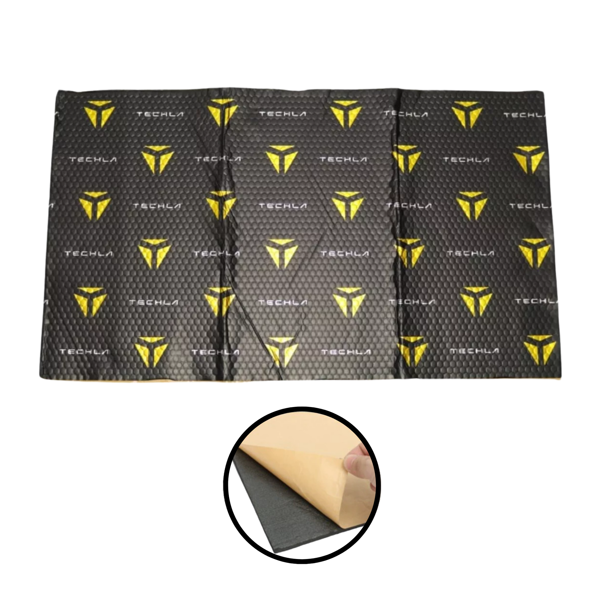 Lámina insonorizante Techla. Reduce ruidos y vibraciones en tu vehículo. Mejora el confort al conducir. Fácil de instalar, resistente y duradera.