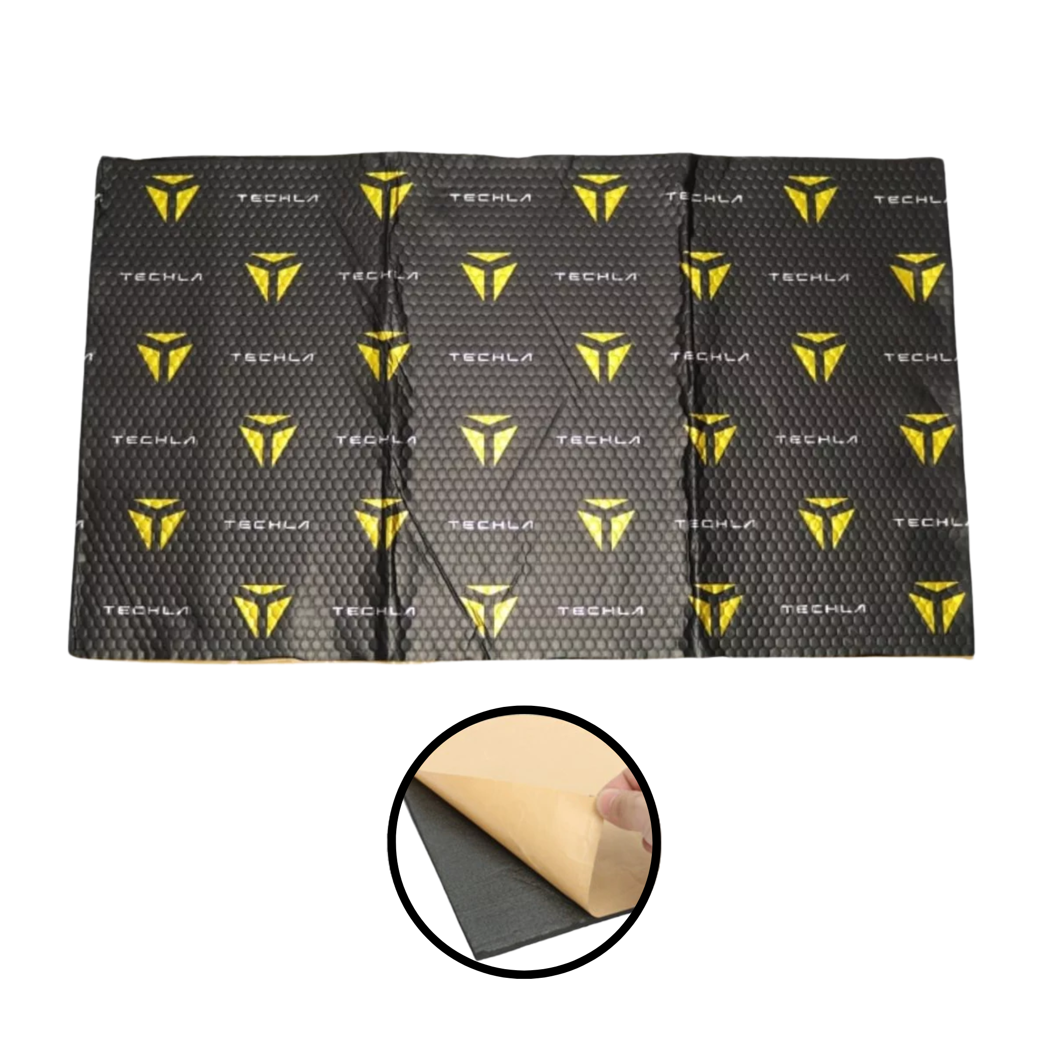 Lámina insonorizante Techla. Reduce ruidos y vibraciones en tu vehículo. Mejora el confort al conducir. Fácil de instalar, resistente y duradera.