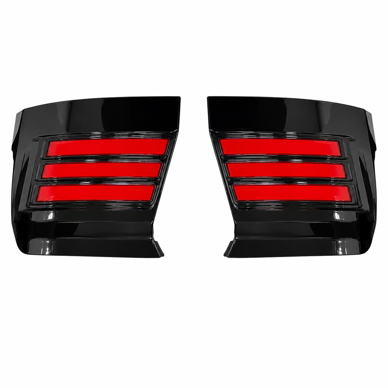 Lámpara bomper trasera LED negra para Toyota Prado LC250