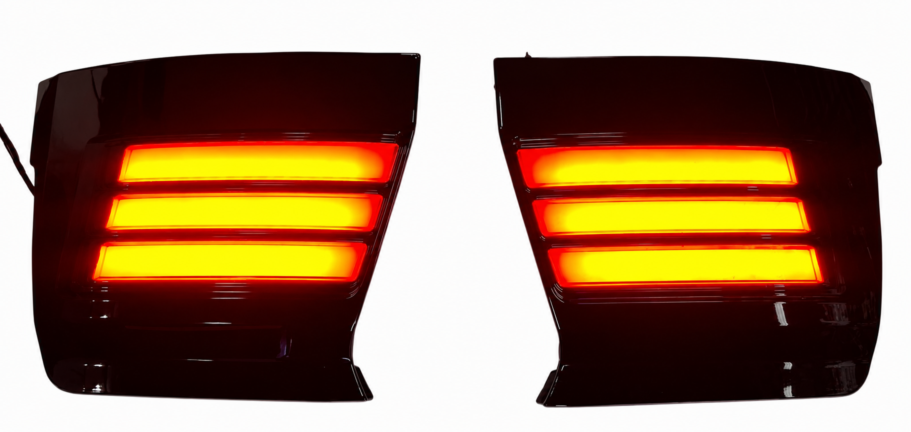 Lámpara bomper trasera LED negra para Toyota Prado LC250