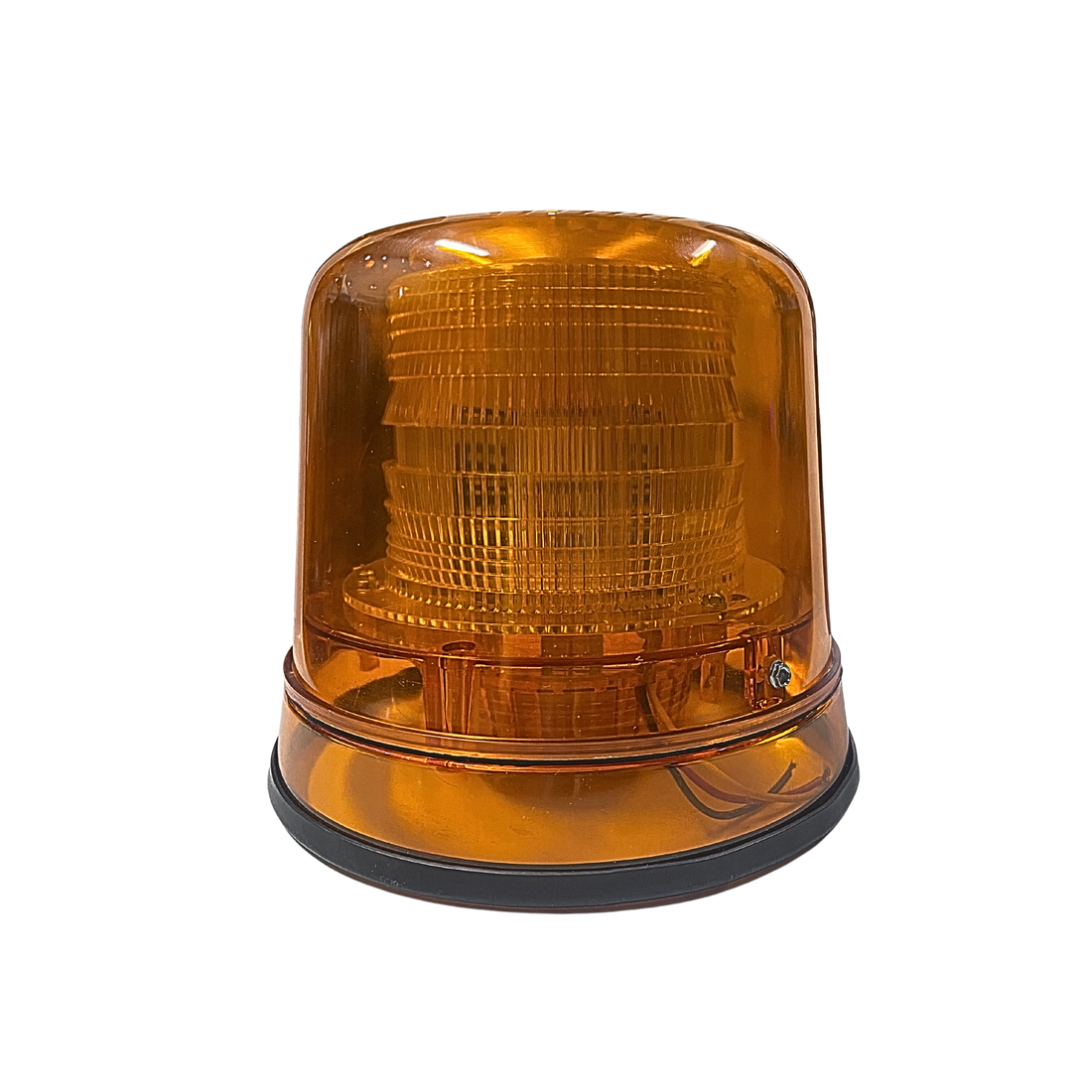 Licuadora ámbar 12–24V, bajo consumo (1A). Alta visibilidad y durabilidad. Ideal para seguridad vial y vehículos de servicio.