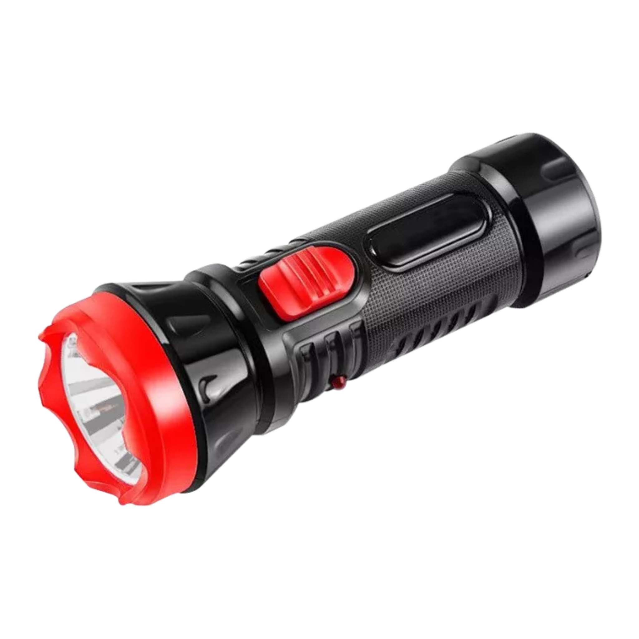 Linterna recargable con doble modo de iluminación y LED indicador de carga. Alcance de 25m, batería de larga duración y diseño compacto. Ideal para camping y más.