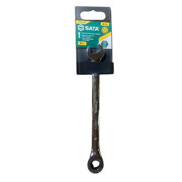 llave combinada con ratchet 10mm, llave sata 10mm, llave de matraca sata, herramienta mecánica 10mm, llave combinada 72 dientes, llave cromo vanadio, llave boca fija y estriada, llave profesional automotriz, herramientas SATA, llave para espacios reducidos, llave anticorrosiva, llave combinada de precisión