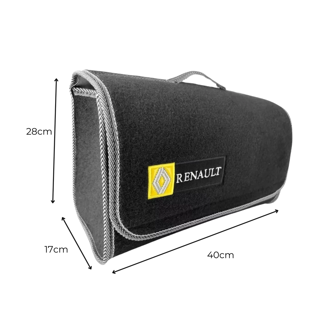 Maletín de felpa Renault ECO. Ideal para llevar herramientas o accesorios. Solo incluye el maletín, no contiene elementos en su interior.