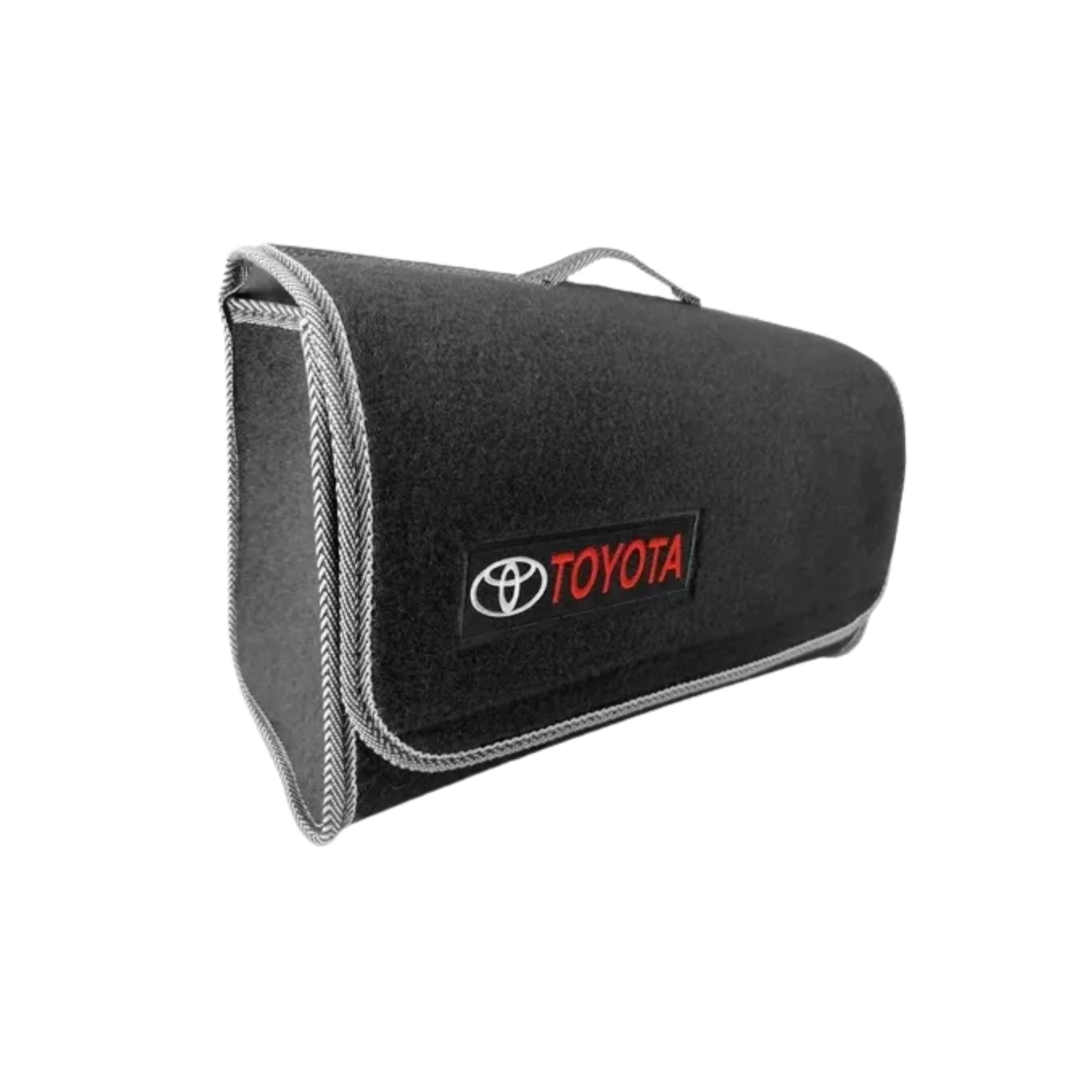 Maletín de felpa Toyota. Organiza tus herramientas o accesorios del carro con estilo. Solo incluye el maletín, no contiene nada en su interior.