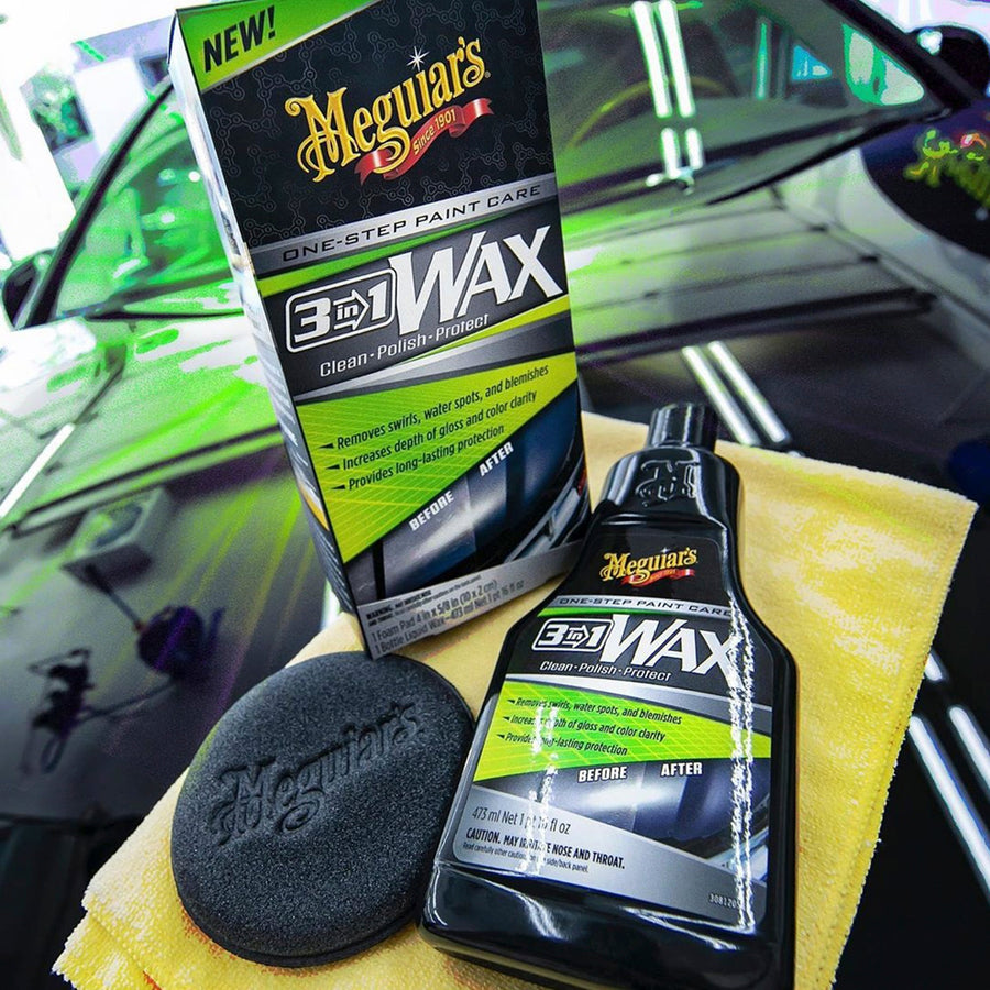 Meguiar’s One Step Paint Care limpia, abrillanta y protege la pintura de tu auto en un solo paso. Restaura el brillo y deja una capa de cera protectora.