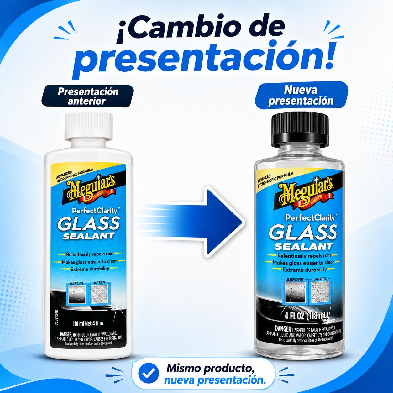 Perfect Clarity Glass Sealant, Sellador G8504 meguiars