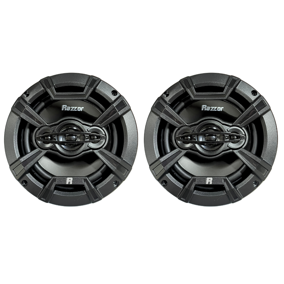 parlantes razzor,parlantes 6 pulgadas,razor 350w,parlantes carro 4 vías,audio para auto,parlantes potentes,parlantes rz60,razor parlantes 6",parlantes 70w rms