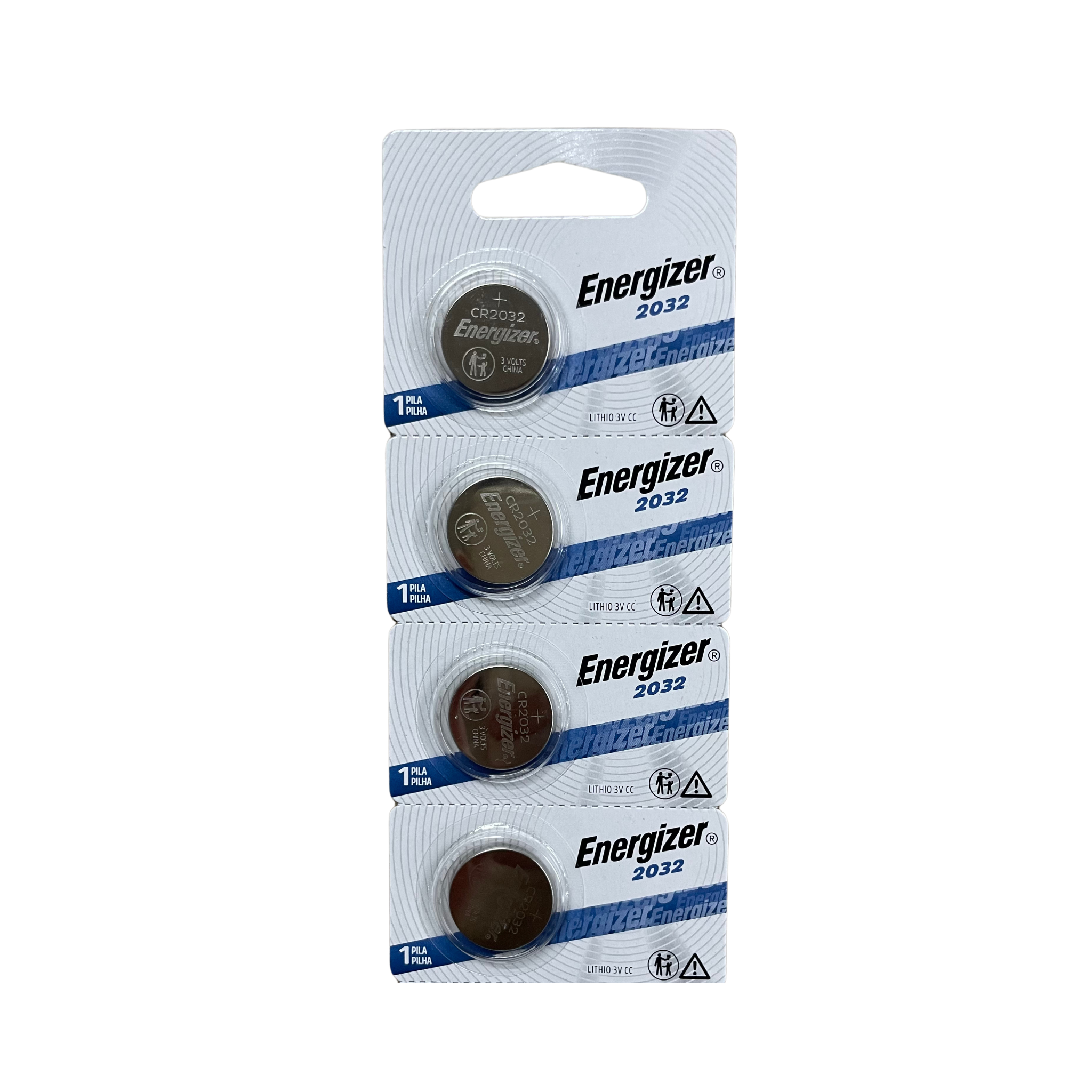 Batería Energizer 2032 de larga duración. Funciona en temperaturas extremas, mantiene carga hasta 8 años y es ideal para dispositivos electrónicos.