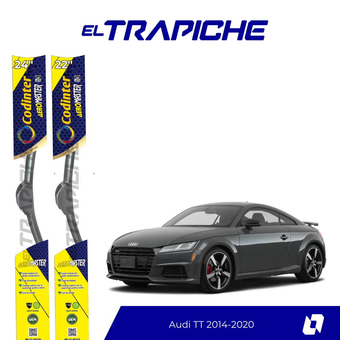 Plumillas de equipamiento original con acero inoxidable y caucho con silicona para un barrido claro y silencioso. Flexibles, duraderas y de alta calidad.