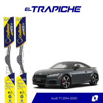 Plumillas de equipamiento original con acero inoxidable y caucho con silicona para un barrido claro y silencioso. Flexibles, duraderas y de alta calidad.