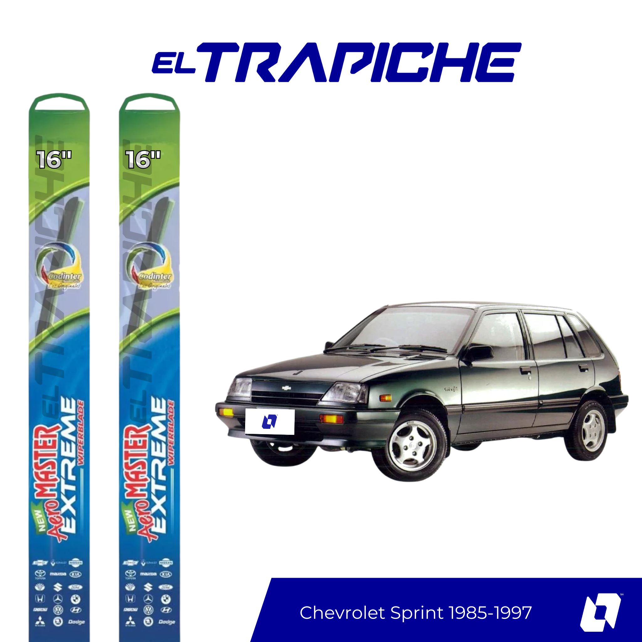 Plumillas Chevrolet Sprint 1985-1997 AeroMaster Extreme 