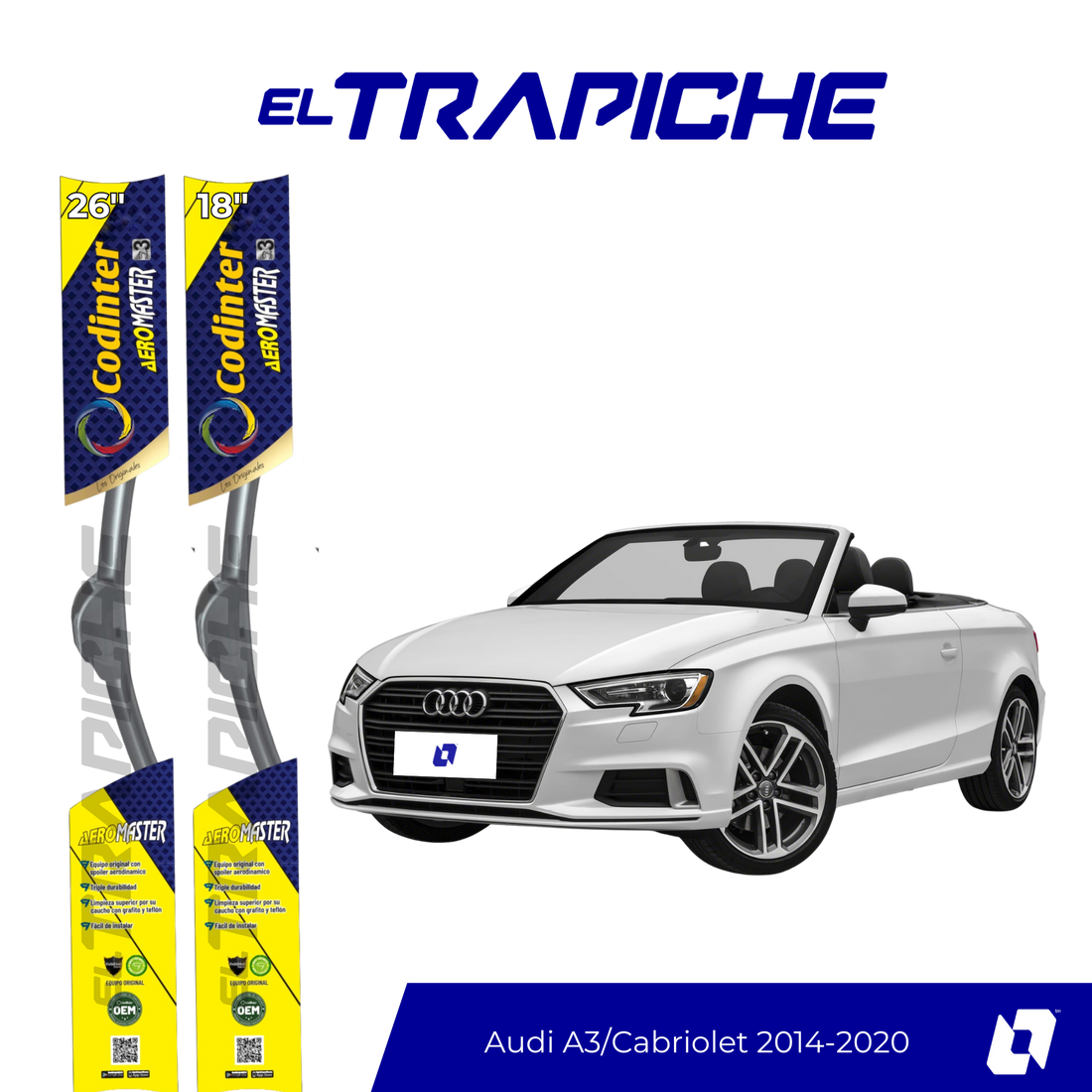 Plumillas Audi A3/Cabriolet 2014-2020