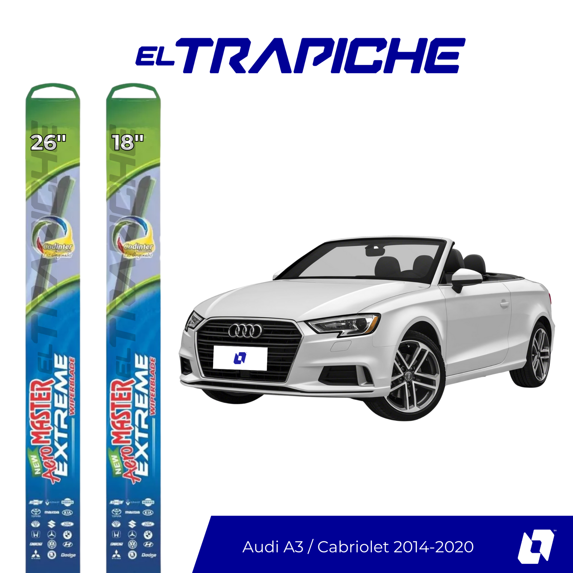 Plumillas Audi A3/Cabriolet 2014-2020 