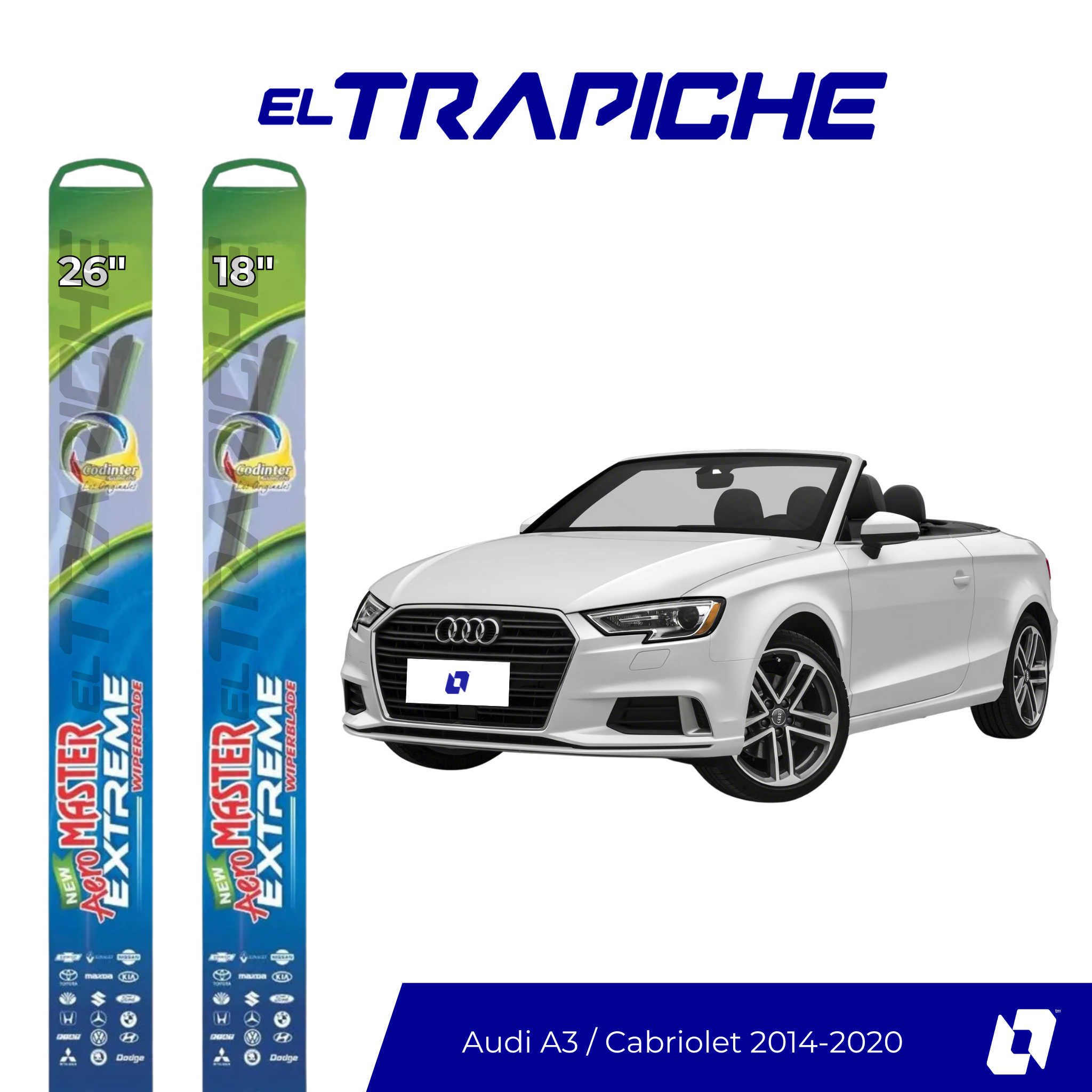 Plumillas Audi A3/Cabriolet 2014-2020 