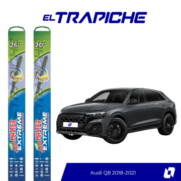 Plumillas de equipamiento original con acero inoxidable y caucho con silicona para un barrido claro y silencioso. Flexibles, duraderas y de alta calidad.