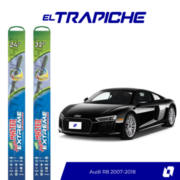 Plumillas de equipamiento original con acero inoxidable y caucho con silicona para un barrido claro y silencioso. Flexibles, duraderas y de alta calidad.