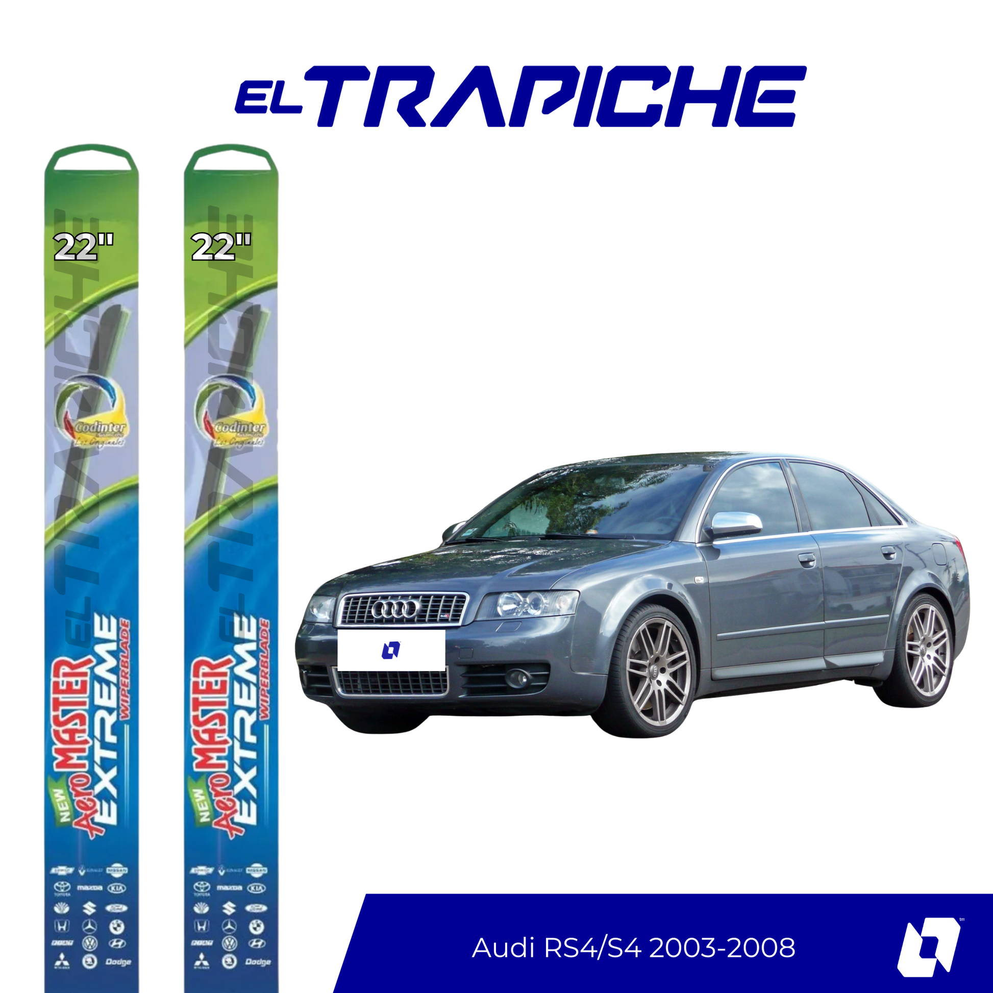 Plumillas de equipamiento Codinter original con acero inoxidable y caucho con silicona para un barrido claro y silencioso. Flexibles, duraderas y de alta calidad.