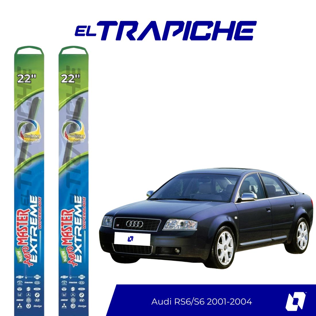 Plumillas de equipamiento Codinter original con acero inoxidable y caucho con silicona para un barrido claro y silencioso. Flexibles, duraderas y de alta calidad.