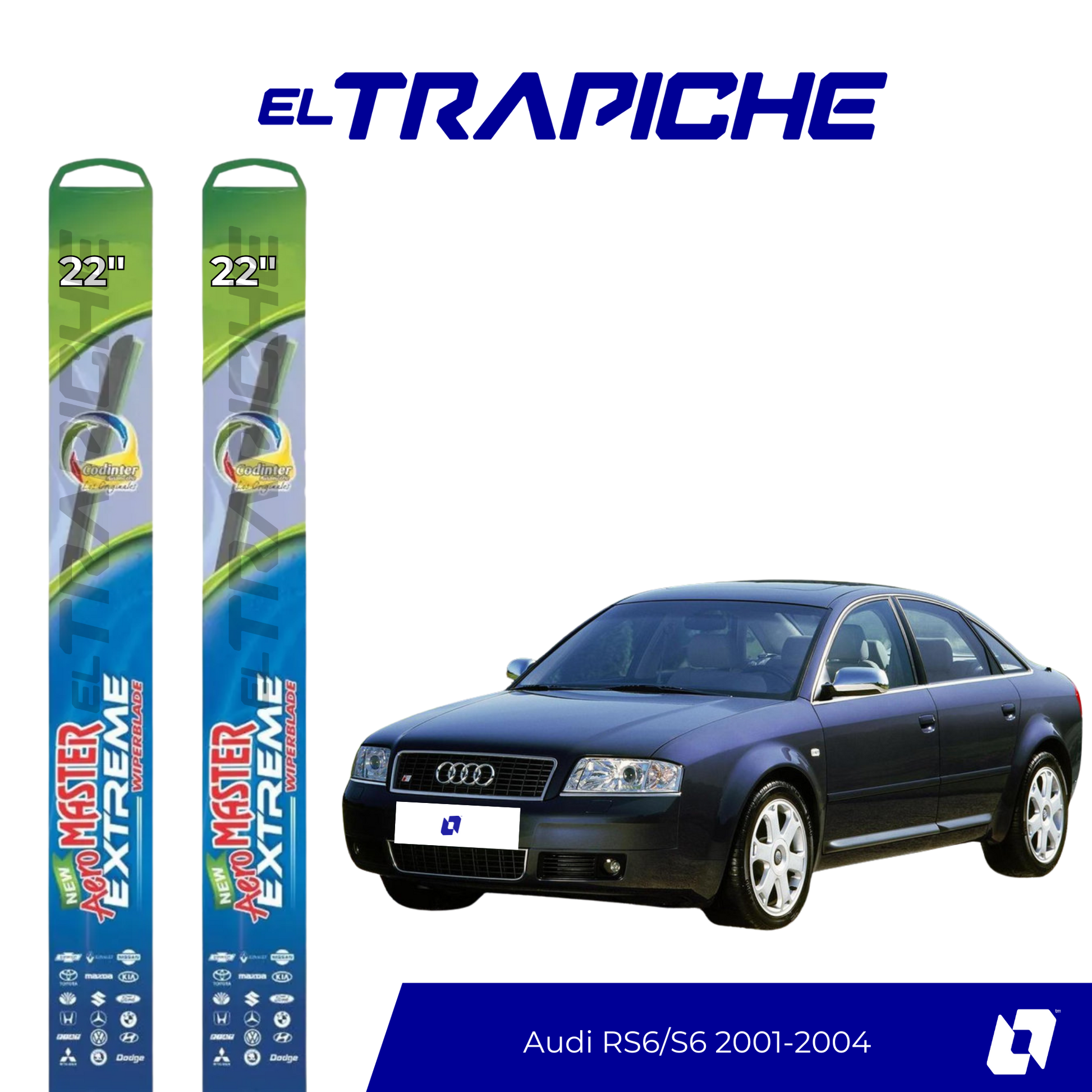 Plumillas de equipamiento Codinter original con acero inoxidable y caucho con silicona para un barrido claro y silencioso. Flexibles, duraderas y de alta calidad.