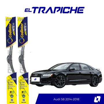 Plumillas de equipamiento Codinter original con acero inoxidable y caucho con silicona para un barrido claro y silencioso. Flexibles, duraderas y de alta calidad.