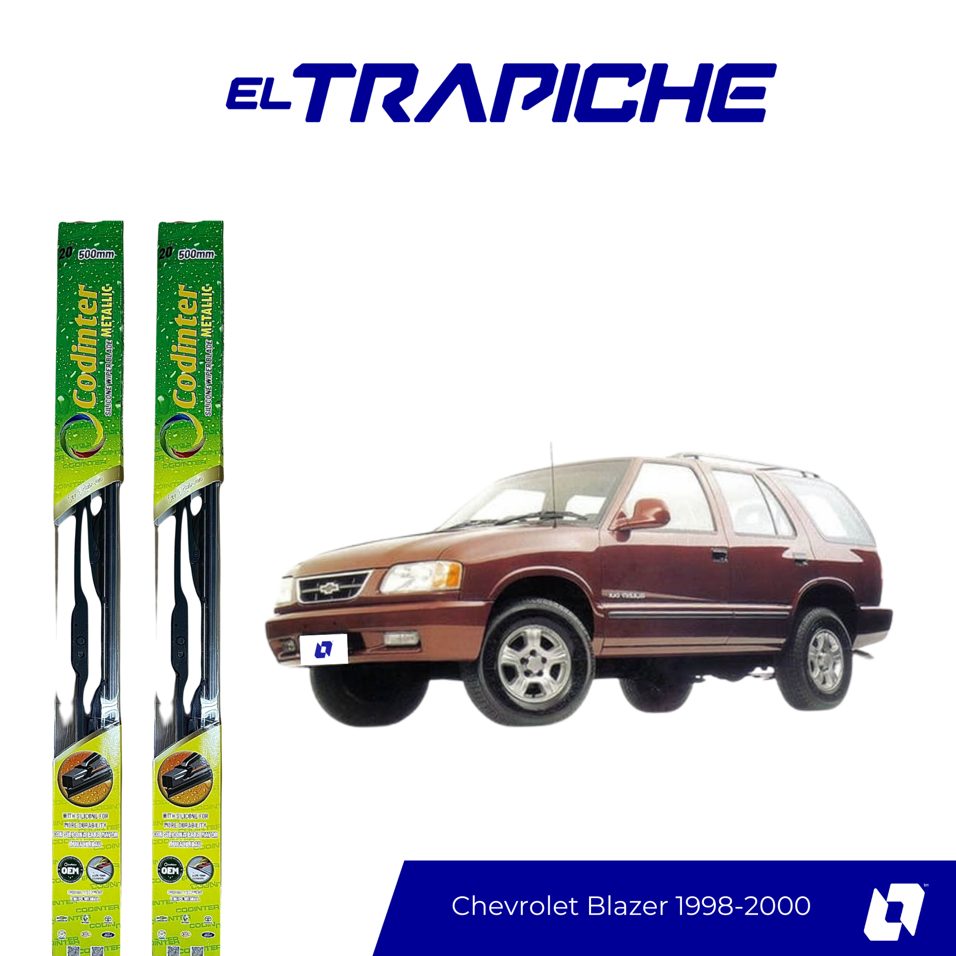 Limpiaparabrisas Chevrolet Blazer 1998-2000 Metálicas Codinter 