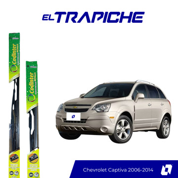 Limpiaparabrisas Chevrolet Captiva 2006-2014 Metálicas Codinter