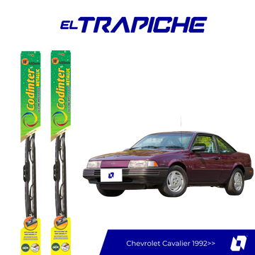 Limpiaparabrisas Chevrolet Cavalier 1992 en adelante Metálicas Codinter
