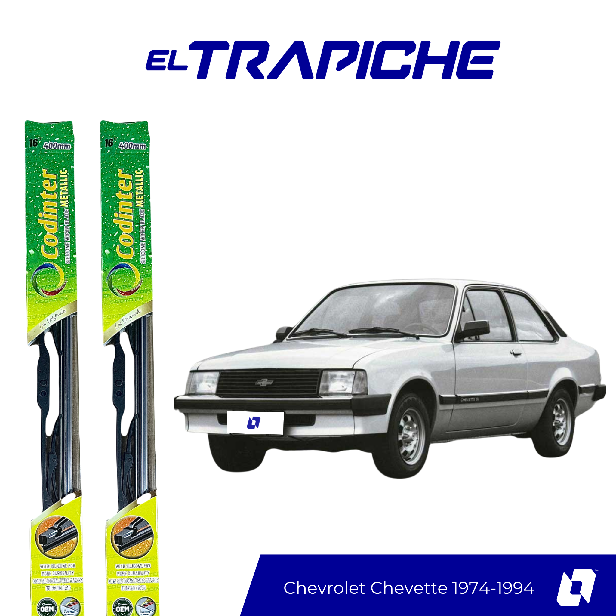 Limpiaparabrisas Chevrolet Chevette 1974-1994 Metálicas Codinter
