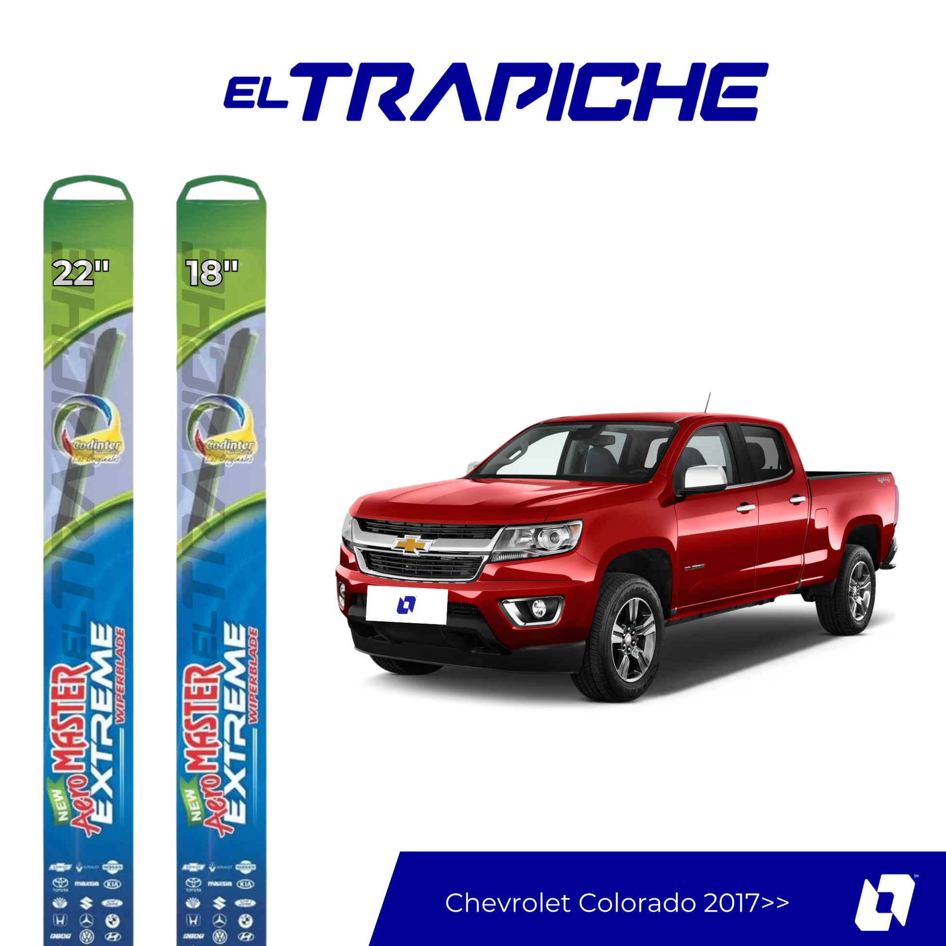 Limpiaparabrisas Chevrolet Colorado 2017 en adelante AeroMaster Extreme