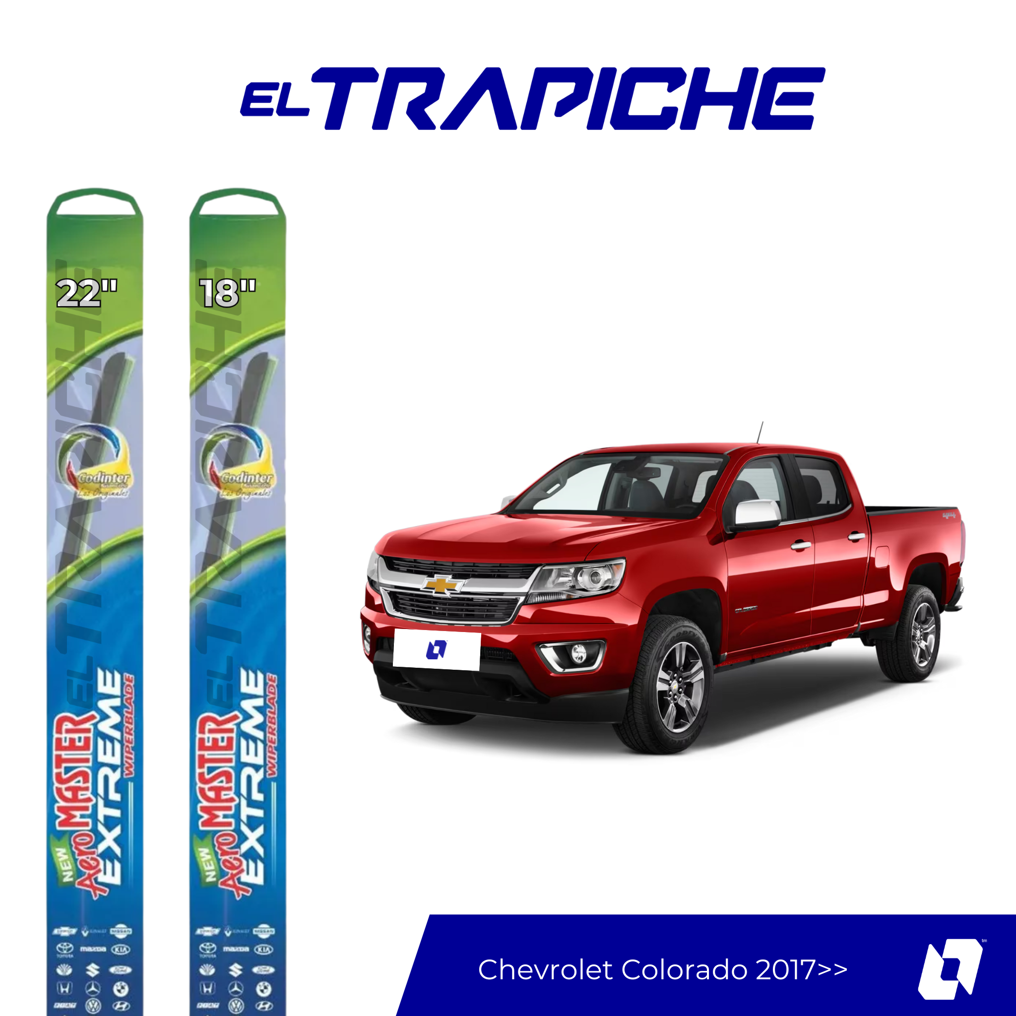 Limpiaparabrisas Chevrolet Colorado 2017 en adelante AeroMaster Extreme