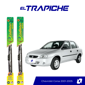 Limpiaparabrisas Chevrolet Corsa 2001-2005 Metálicas Codinter