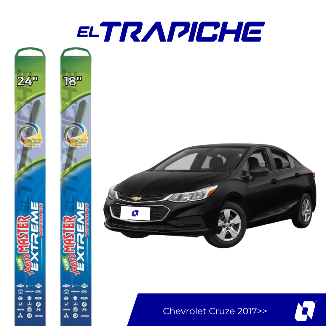 Plumillas Chevrolet Cruze 2017 en adelante