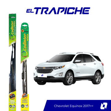 Limpiaparabrisas Chevrolet Equinox 2017 en adelante Metálicas Codinter