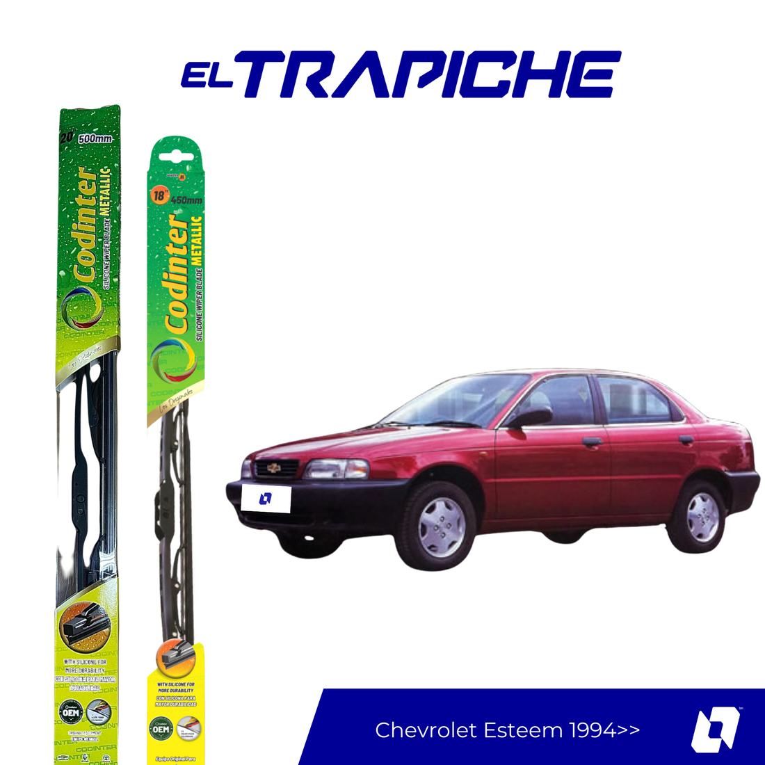 LimpiaparabrisasChevrolet Esteem 1994 en adelante Metálicas Codinter