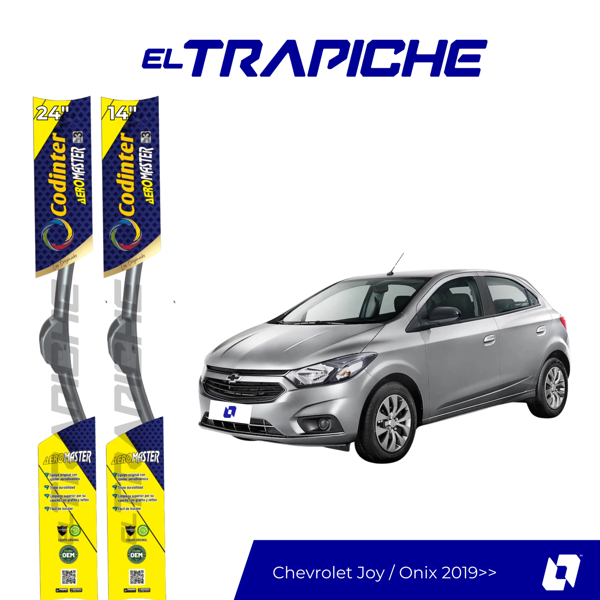 Plumillas Chevrolet Joy/Onix 2019 en adelante