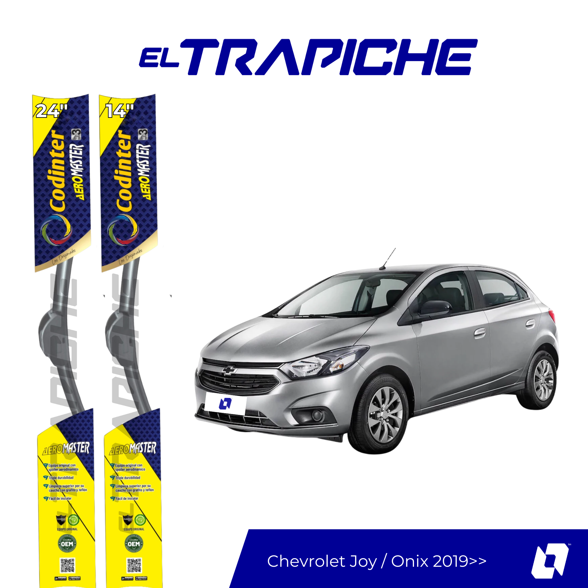 Plumillas Chevrolet Joy/Onix 2019 en adelante