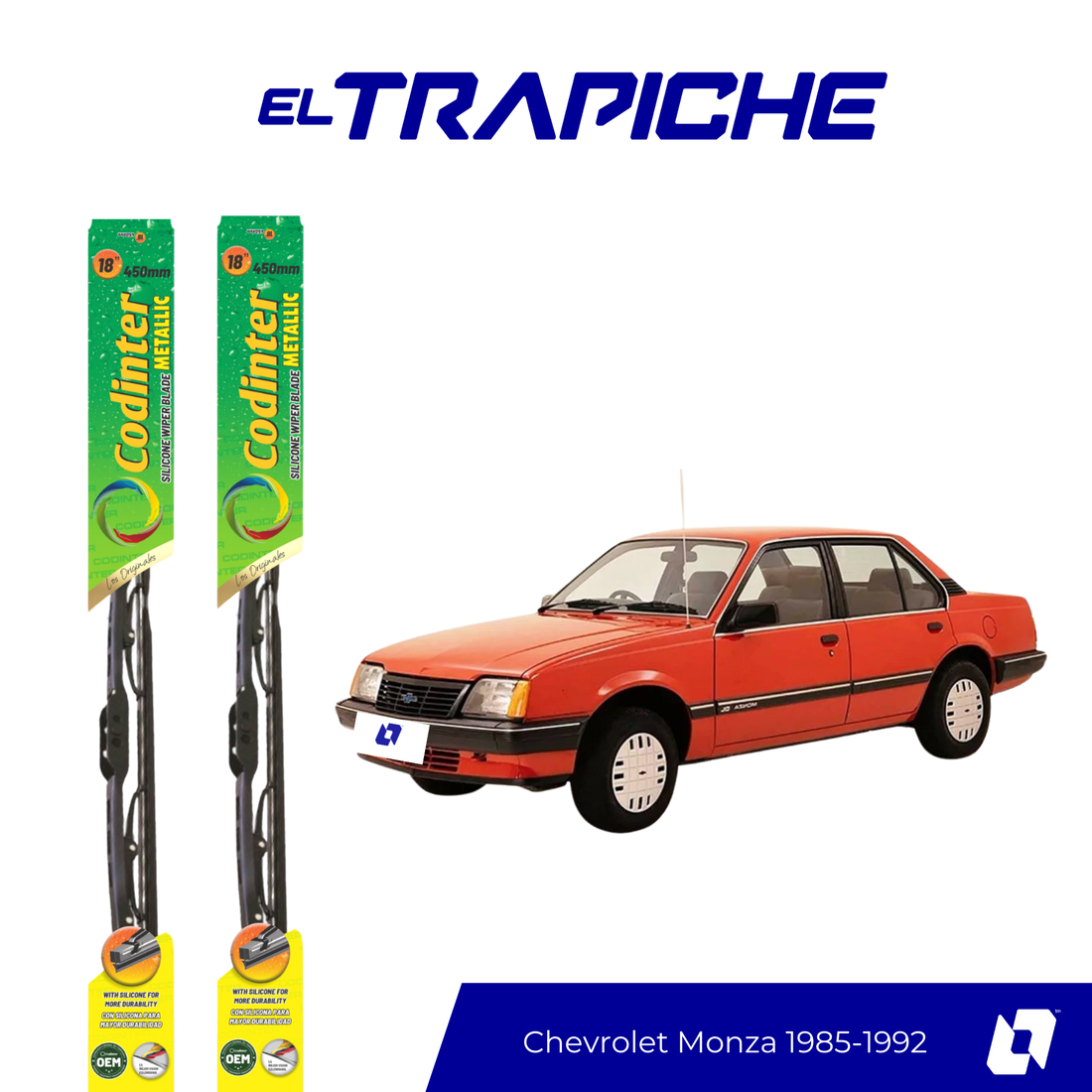 Limpiaparabrisas Chevrolet Monza 1985-1992 Metálicas Codinter