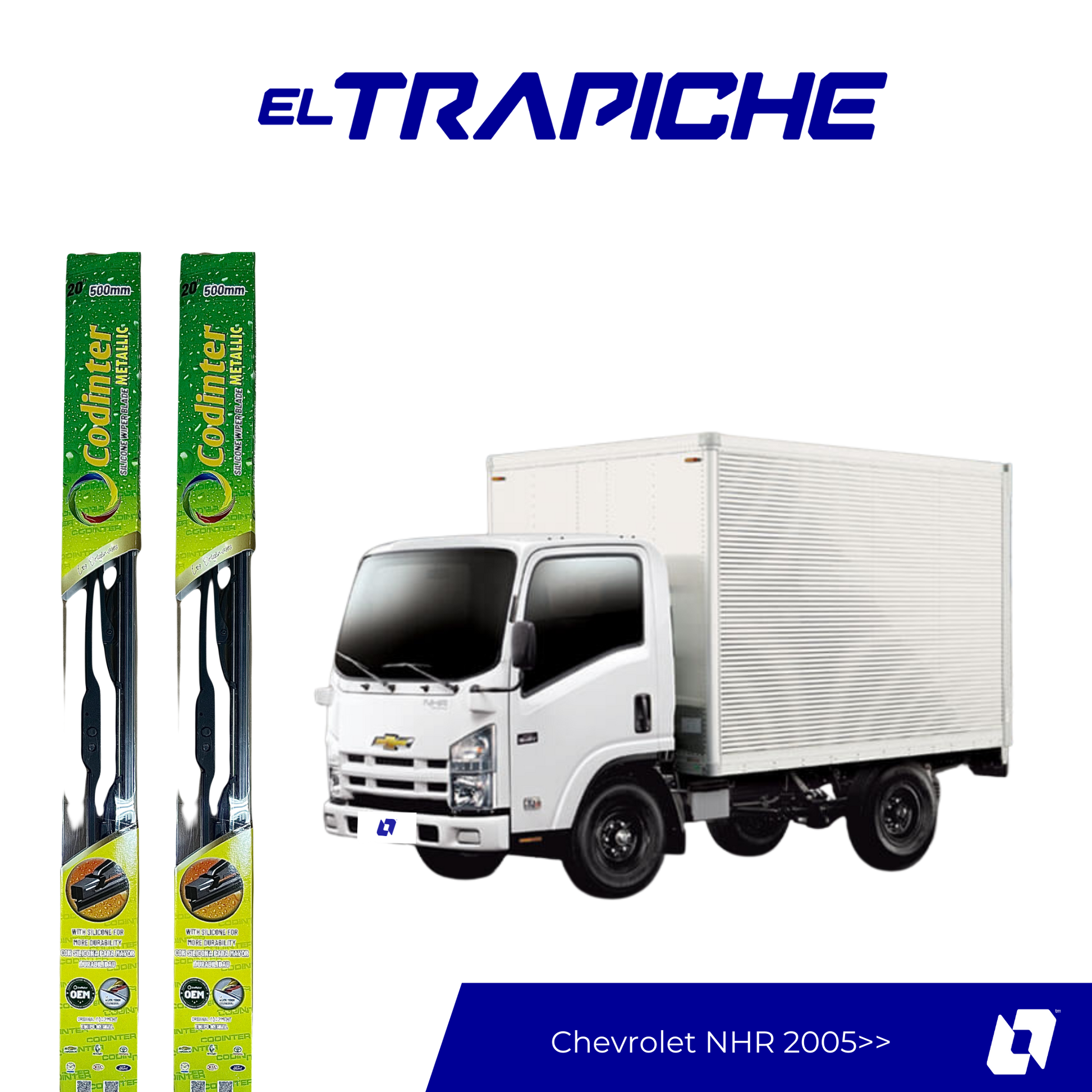 Limpiaparabrisas Chevrolet NHR 2005 en adelante Metálicas Codinter 