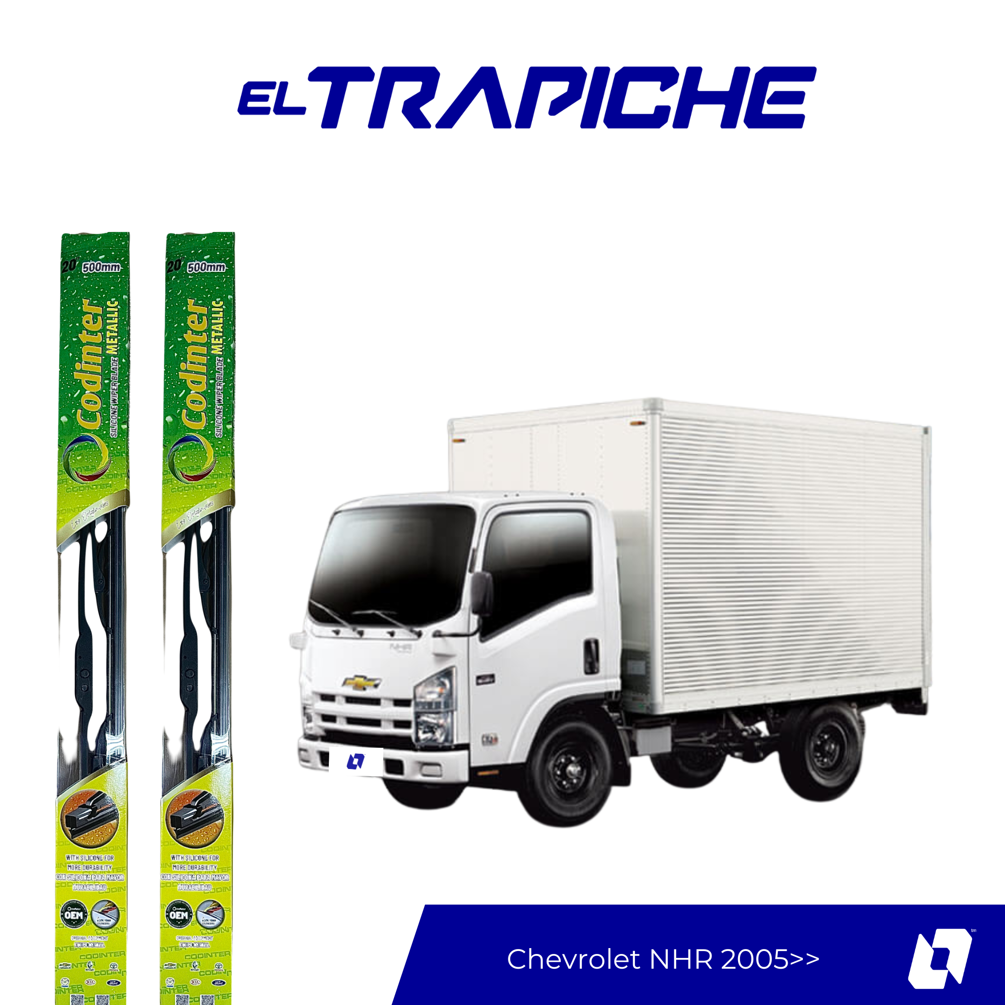 Limpiaparabrisas Chevrolet NHR 2005 en adelante Metálicas Codinter 