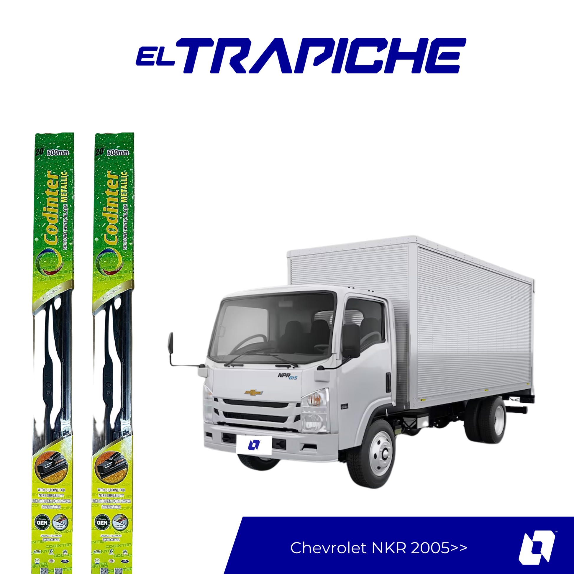 Limpiaparabrisas Chevrolet NKR 2005 en adelante Metálicas Codinter 