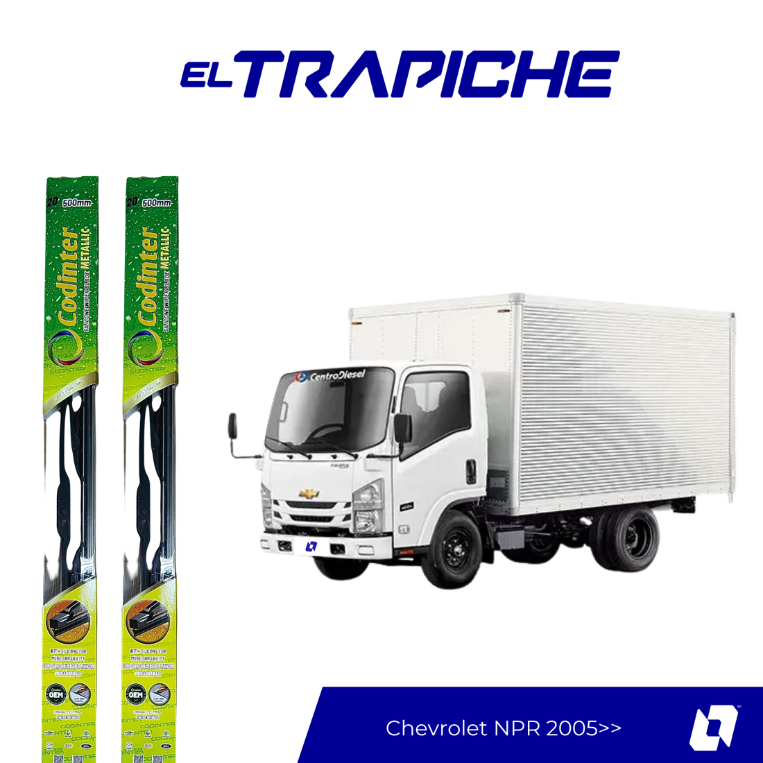 Limpaparabrisas Chevrolet NPR 2005 en adelante Metálicas Codinter 