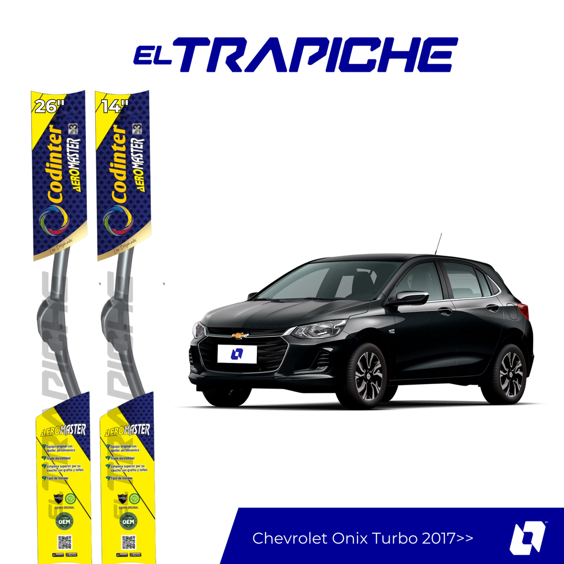 Plumillas Chevrolet Onix Turbo 2017 en adelante 