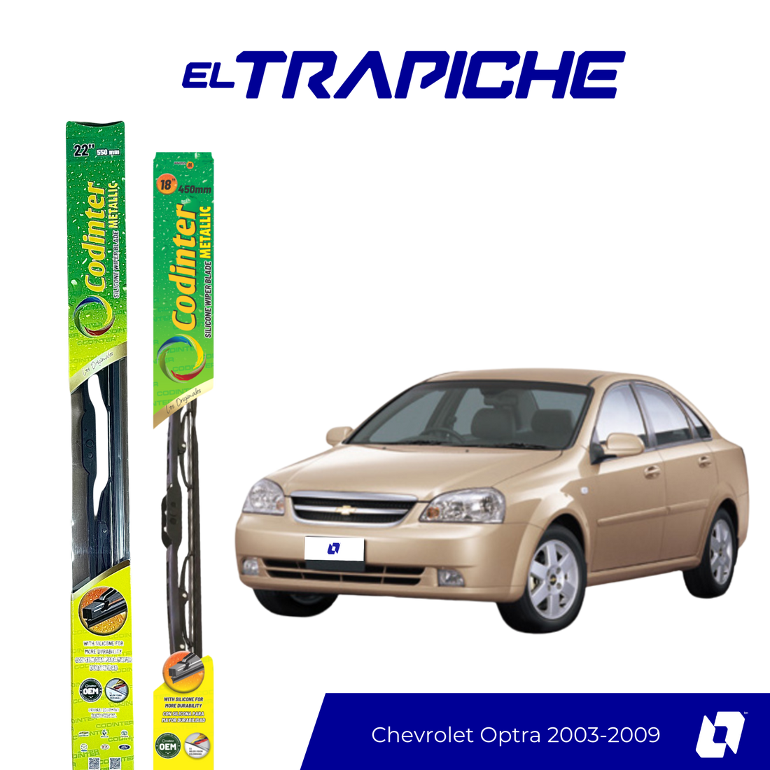 Limpiaparabrisas Chevrolet Optra 2003-2009 Metálicas Codinter