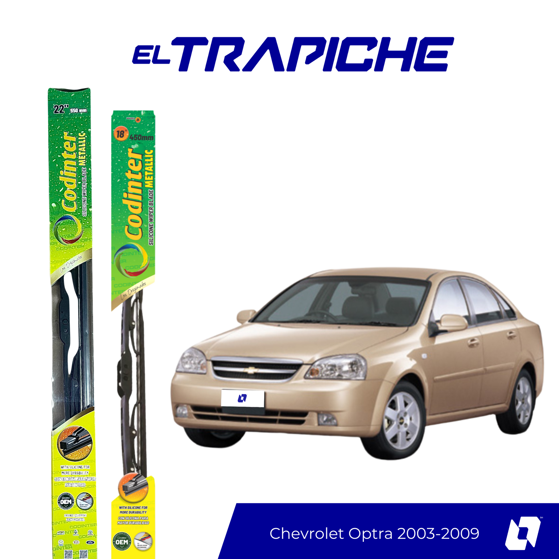Limpiaparabrisas Chevrolet Optra 2003-2009 Metálicas Codinter