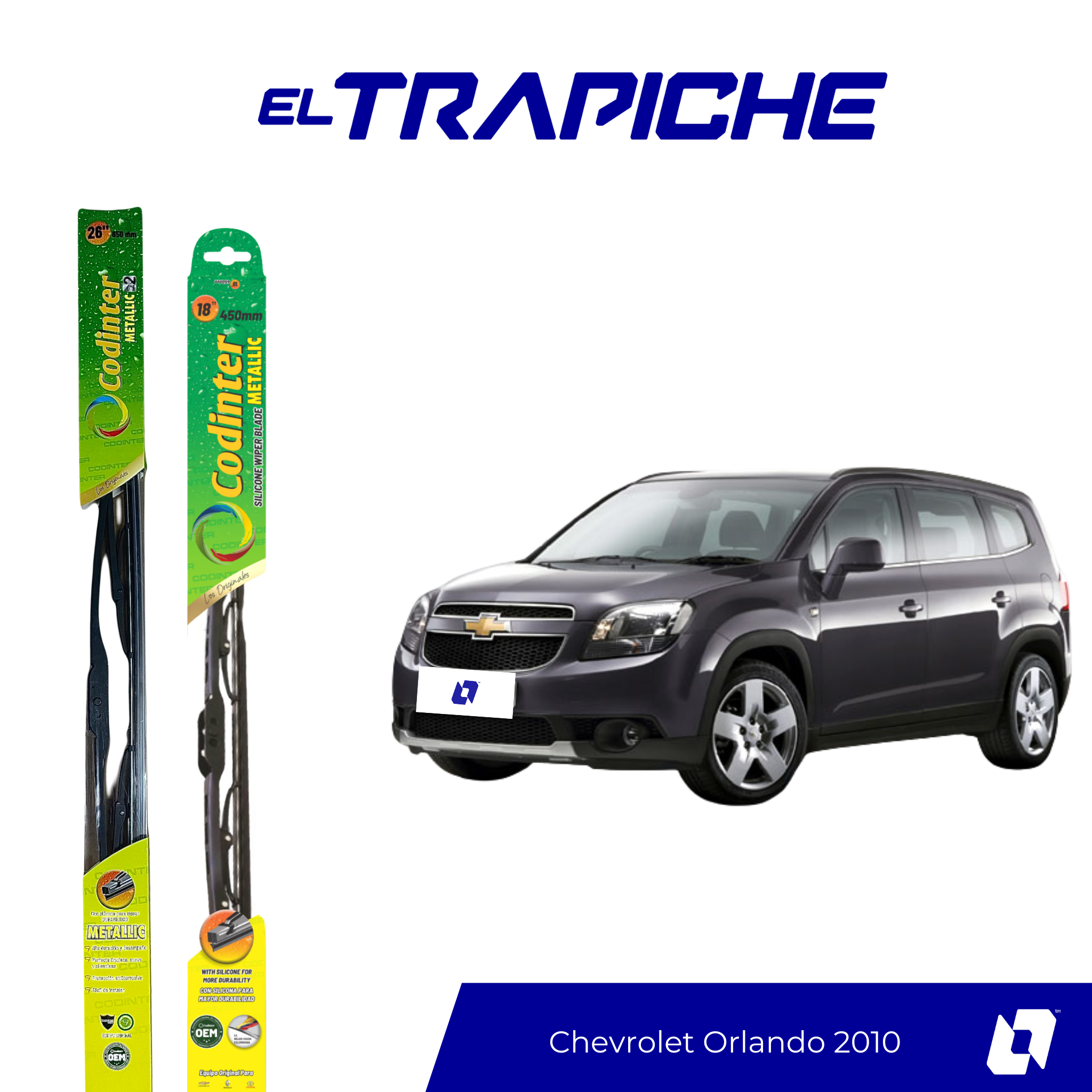 Plumillas de equipamiento Original con estructura de acero inoxidable, paseadores inoxidables, separadores en fibra antivibración, pintura electrostática para intemperie, rieles inoxidables sobre el caucho para su firmeza, caucho con fusión de silicona para proteger y lubricar, liviana, flexible, silenciosa, asienta sobre todas las curvas de los diversos parabrisas, cumple con las normas de calidad exigidas por las fábricas de autos en el mundo. Diseñada para otorgar un excelente barrido claro, silencioso y