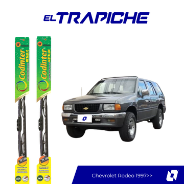 Limpiaparabrisas Chevrolet Rodeo 1997 en adelante Metálicas Codinter