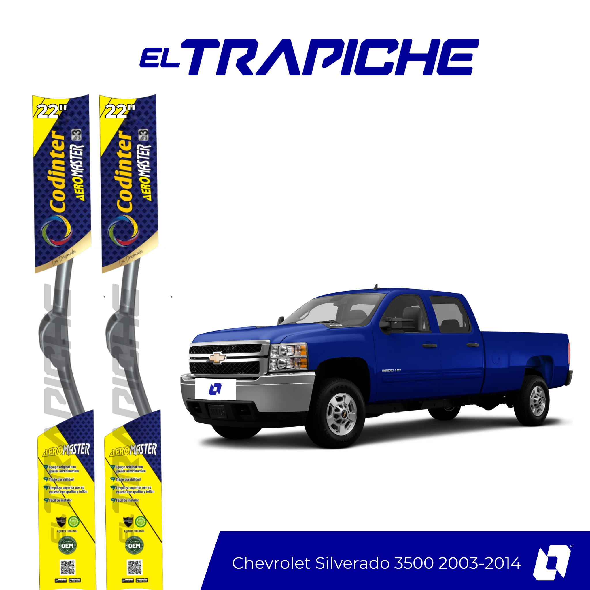 Plumillas Chevrolet Silverado 3500 2003-2014