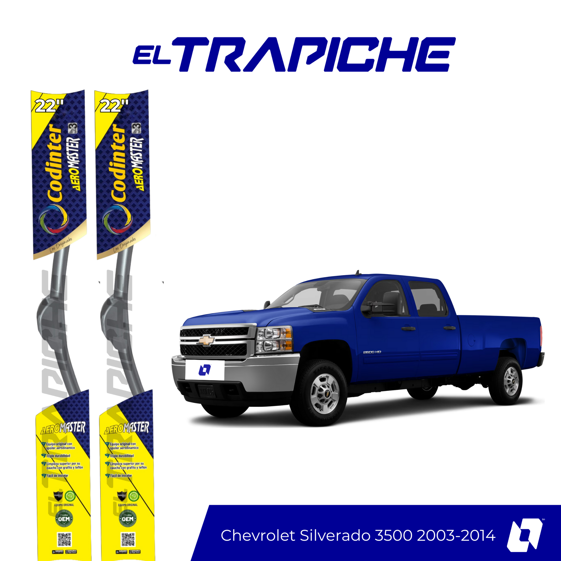 Plumillas Chevrolet Silverado 3500 2003-2014